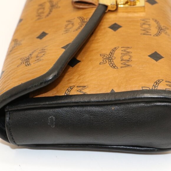 MCM Millie Visetos Medium Leather Crossbody - Brown/Black - Picture 3 of 16